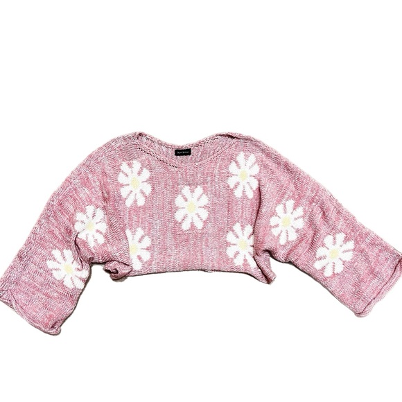 Sold out Hazel boutique pink flower sweater - Picture 4 of 9